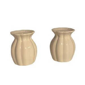 Modern Southern Home Sculpted Floral Salt & Pepper Shaker Set NWT
